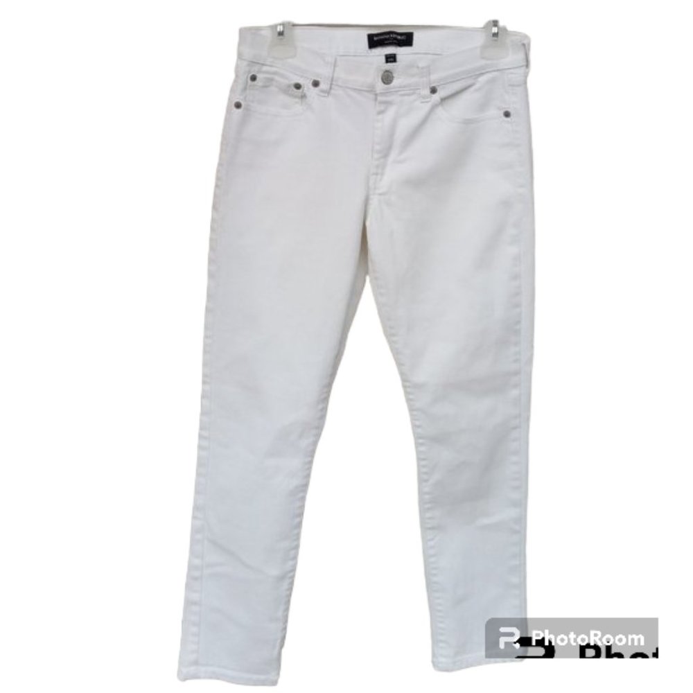 Banana Republic skinny crop white jeans sz 27/4R